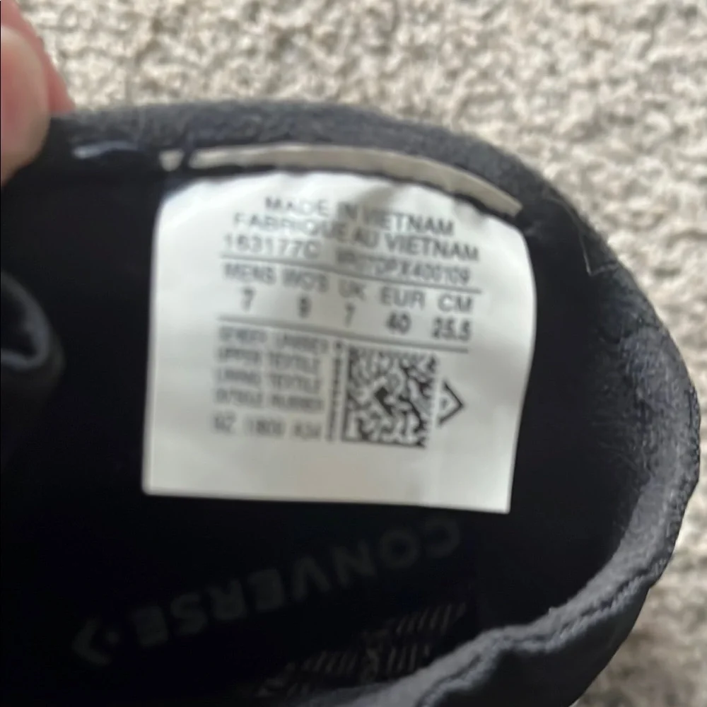 Converse All-Star Black and White High-Top Athletic Shoes - Picture 7 of 8